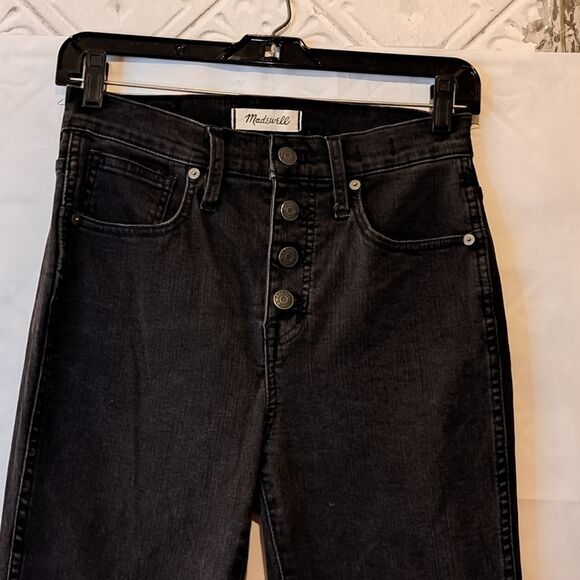 Madewell Women's 10'' High Rise Skinny Button Front Jeans Size 26 Boho Button - Picture 2 of 13